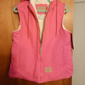 Pink workwear vest